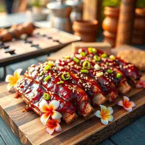 Polynesian Grilled Pork Ribs Recipe - BBQ